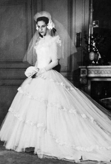 María Luisa el día de su boda, el 17 de octubre de 1945.