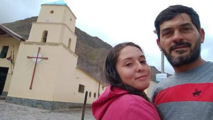 María Paz y su marido en la dulce espera.