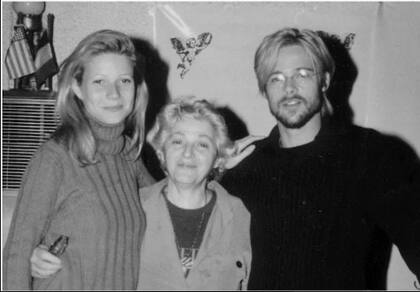 María Teresa Corradini de Barbera. Junto a Gwyneth Paltrow y Brad Pitt, en 1996