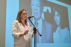 María Victoria Kodama en la apertura de los premios del Foro Ecuménico Social