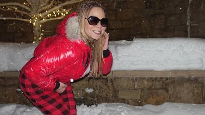Mariah Carey se alejó de la polémica de su último show en Nueva York para relajarse en la nieve