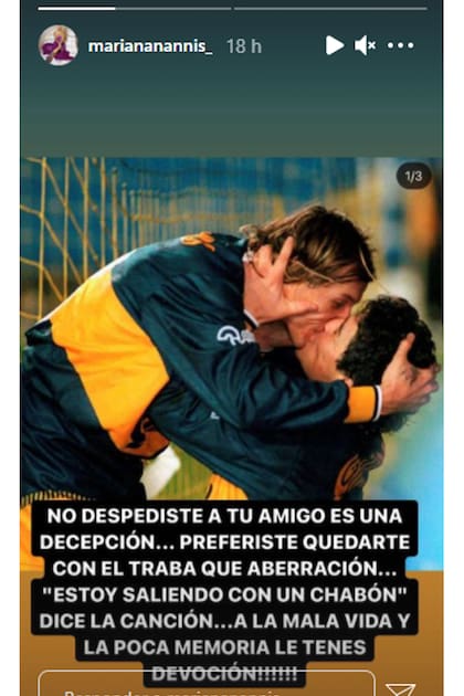 "No despediste a tu amigo": el reclamo de Mariana Nannis contra El Pájaro Caniggia por no asistir al velatorio de Diego Maradona