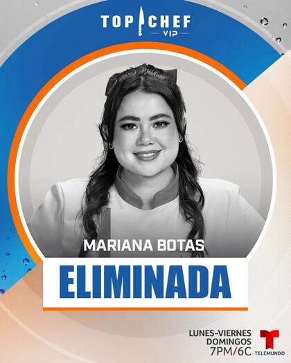 Mariana Botas se convirtió en la segunda eliminada de Top Chef VIP 3