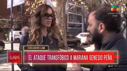 Mariana Genesio Peña sufrió un ataque trasnfóbico en medio de una entrevista