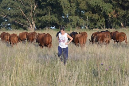Mariana Guisilieri en su campo de Coronel Suárez