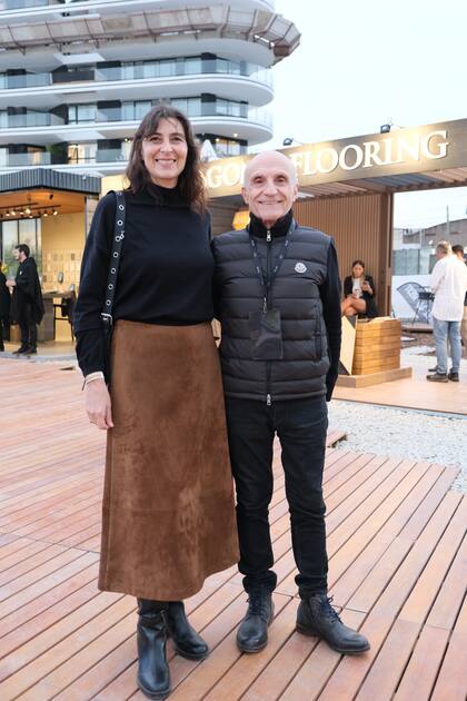 Mariana Kratochwil, directora de Living, junto a Alberto Russoniello, desarrollador de Bliss Bs. As.