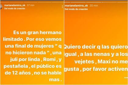 Marianela Mirra lanzó fuertes declaraciones contra el público de Gran Hermano y apuntó contra un participante