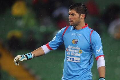 Con los colores de Catania, el arco que Andújar más tiempo defendió en el calcio