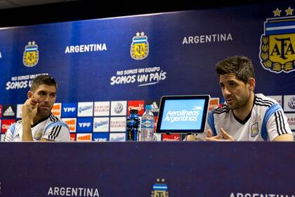 Mariano Andújar y Agustín Oriòn en conferencia de prensa