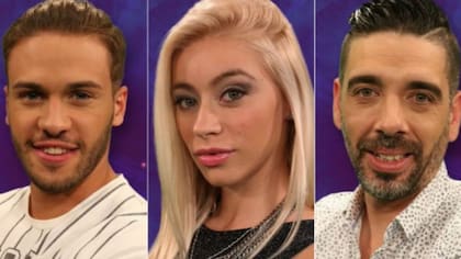 Mariano, Carolina y Lucas, afuera del juego