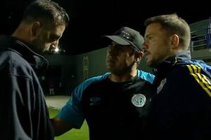 Mariano Herrón, DT de la reserva de Boca, se entera de la muerte de Russo