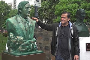 Colocaron en Caballito un busto de Néstor Kirchner