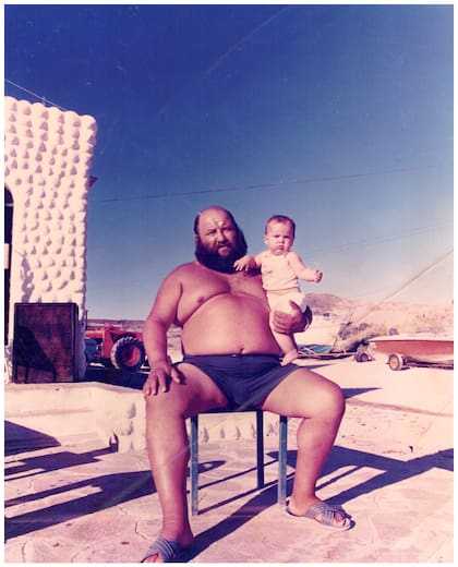 Mariano y Lucía, su hija mayor, a fines de los '80