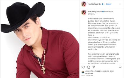 Maribel Guardia confirma la causa de muerte de Julián Figueroa