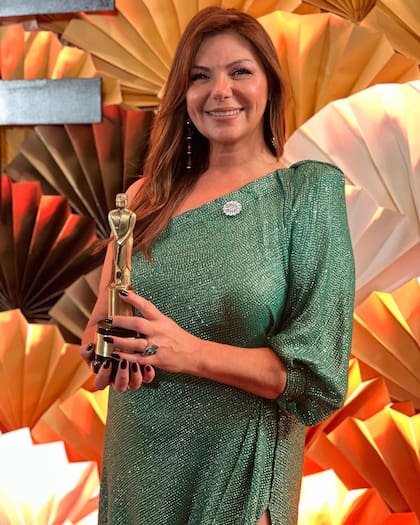 Mariel Di Lenarda se quedó con la estatuilla a Mejor Panelista en los últimos Martín Fierro