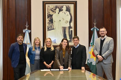Mariel Fernández, intendente de Moreno, en la Casa de Gobierno de la provincia de Buenos Aires.