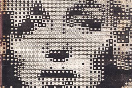 Marilyn. Diferentes íconos de los 60 fueron llevados a esta técnica; también hicieron un diseño de Marta Minujín