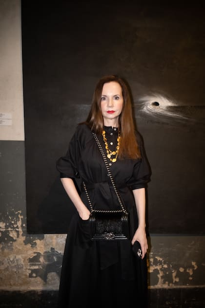 Marina Achával Duhau en la inauguración de la muestra de Jacques Bedel