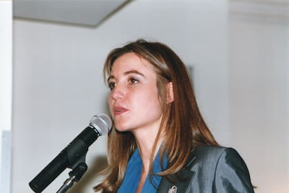 Marina Beltrame, hace tiempo ya, en sus primeros pasos frente a los auditorios que la escuchaban como referente