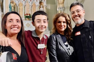 Marina Calabró y Rolando Barbano participaron de un emotivo evento religioso