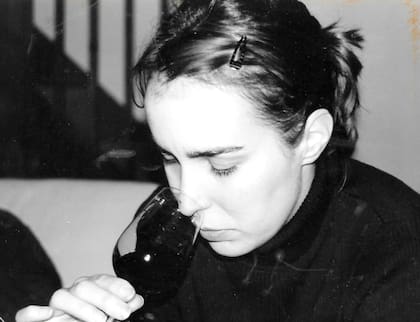 Marina en los 90, cuando empezaba a adentrarse en el mundo del vino