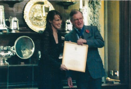 Marina Gayán durante la ceremonia en Londres en la que recibió el título de Master of Wine