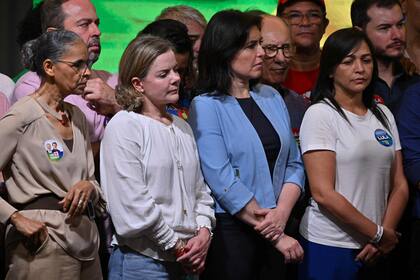 Marina Silva, Gleisi Hoffmann y Simone Tebet, la noche de la elección