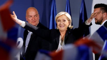 Marine Le Pen, candidata del Frente Nacional, en un acto cerca de Troyes