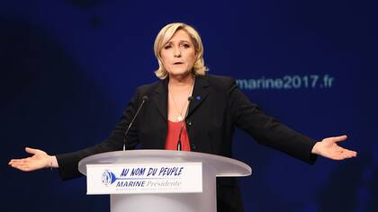 Marine Le Pen, candidato a presidente de Francia
