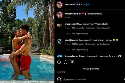 Marino Martinez blanqueó su romance con Triana (Foto Instagram @marianom78)