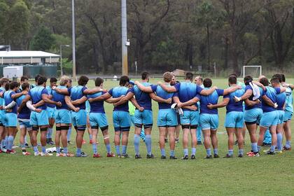 Clásica ronda en un entrenamiento de Los Pumas, en este caso en Australia, donde el seleccionado se prepara desde principios de octubre para un certamen en el que debutará el 14 de noviembre.