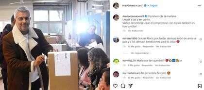 Mario Masaccesi votó a primera hora de la mañana