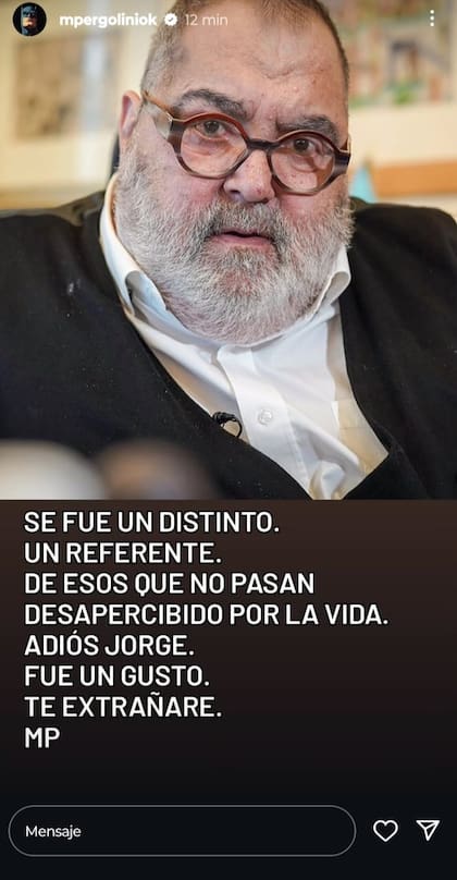 Mario Pergolini despide a Jorge Lanata a través de sus redes sociales