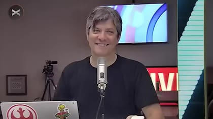 Mario Pergolini en el estudio de Vorterix