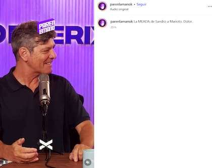 Mario Pergolini reveló la insólita anécdota que lo une a Sandro (Foto: Captura Instagram)