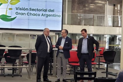 Mario Ravettino, presidente del Consorcio de Exportadores de Carnes ABC; Gustavo Idígoras, presidente de Ciara-Cec, y Andrés Costamagna, de la Sociedad Rural Argentina (SRA)