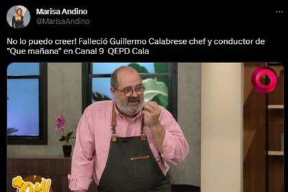 Marisa Andino se mostró conmocionada y despidió al cocinero (Captura Twitter)