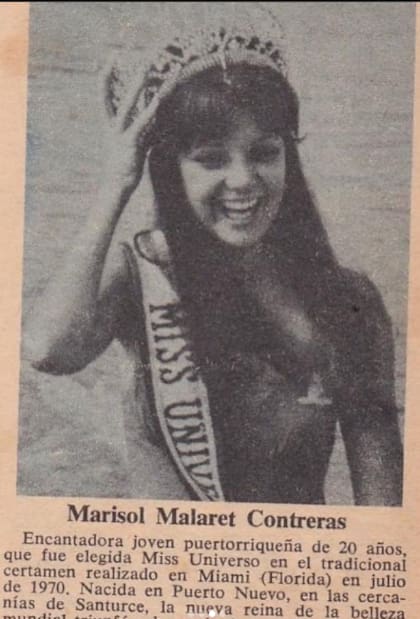 Marisol Malaret fue la primera mujer de Puerto Rico y el Caribe en ser nombrada Miss Universo en 1970 (Instagram/@_paolaacristina)