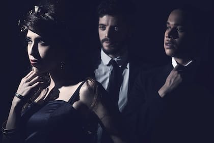 Mariú Fernández, como Amy, junto a Federico Salles y Manuel Victoria