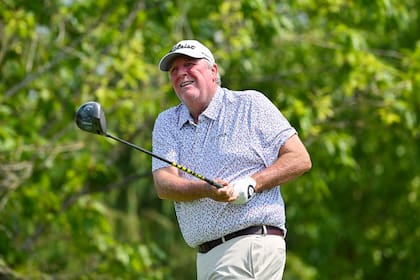 Mark Calcavecchia en una imagen de hace dos años, durante la disputa del Boeing Classic, en, Washington
