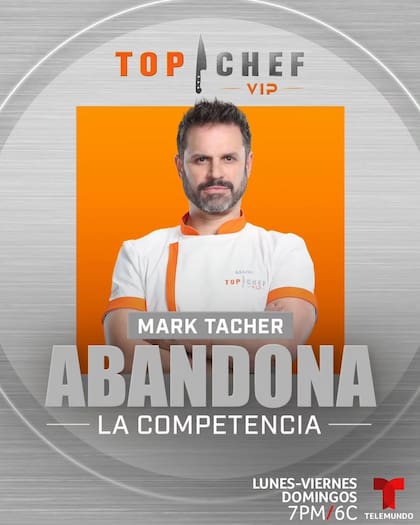 Mark Tacher es el primero en abandonar Top Chef VIP