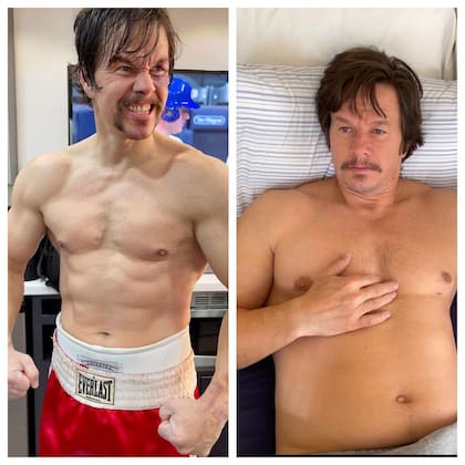 Mark Wahlberg mostró el antes y después de su personaje en la película Padre Stu