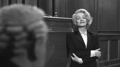 Marlene Dietrich, en Testigo de cargo