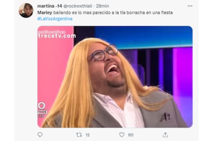 Marley bailó en La Voz Argentina y desató una catarata de memes