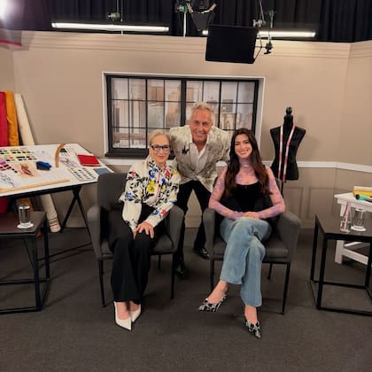 Marley junto a Meryl Streep y Anne Hathaway (Foto: Instagram/@marley_ok)