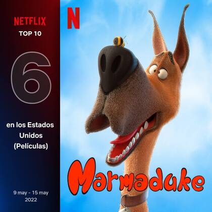 Marmaduke ocupa en puesto seis en el top 10 de Netflix
