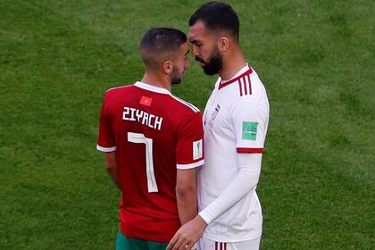 Marruecos-Irán se enfrentaron en el Estadio de San Petersburgo en San Petersburgo