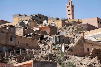 Varias mezquitas fueron dañadas o destruidas tras el terremoto en Moulay Brahim, provincia de Al-Haouz, que ocurrió el 9 de septiembre.