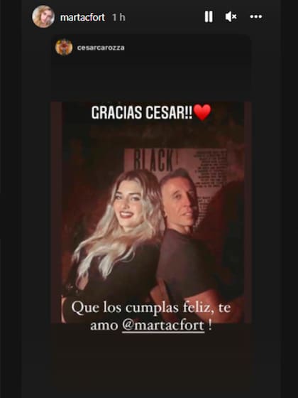 Marta compartió algunos de los saludos que recibió desde su cuenta de Instagram