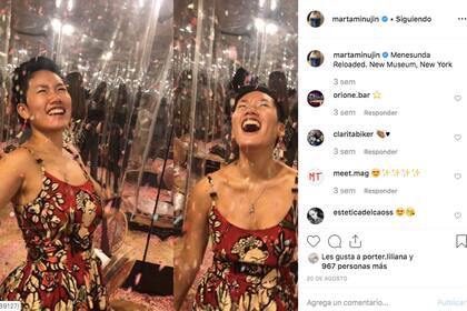Marta Minujín vigila su propia muestra en Nueva York desde Instagram